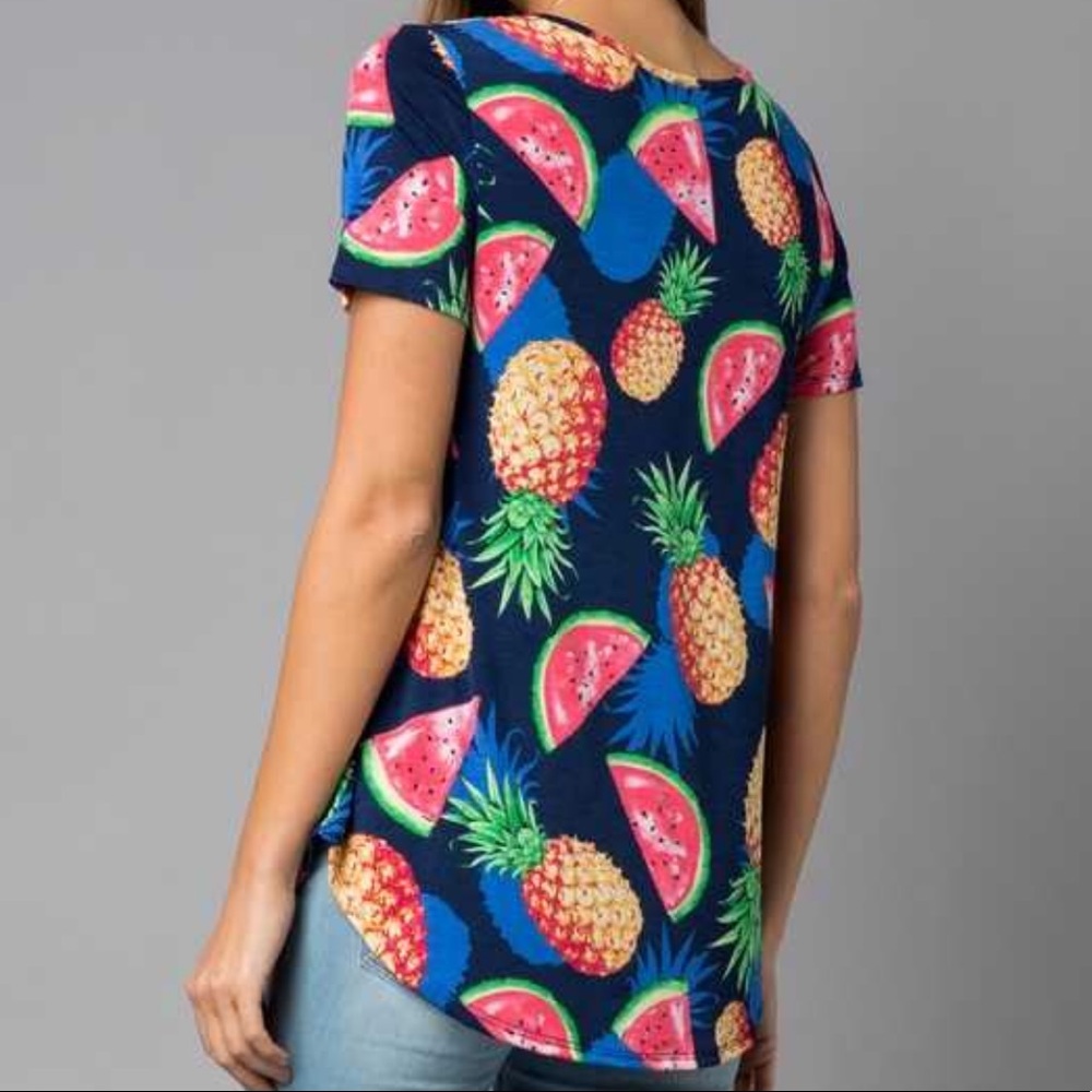 Royal Blue Pineapple & Watermelon Top - Picture 3 of 6